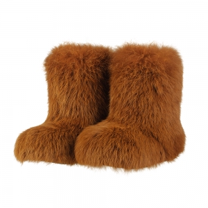 Kids унты йети из меха кролика цвета ''Camel''