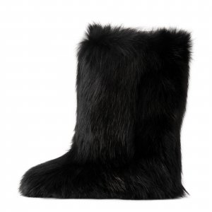 Roxy High Fur Black shoes (Fox Fur)