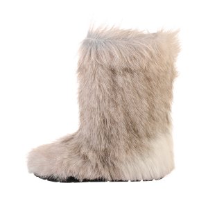 Mia High Fur Shoes (Mountain Goat Fur)